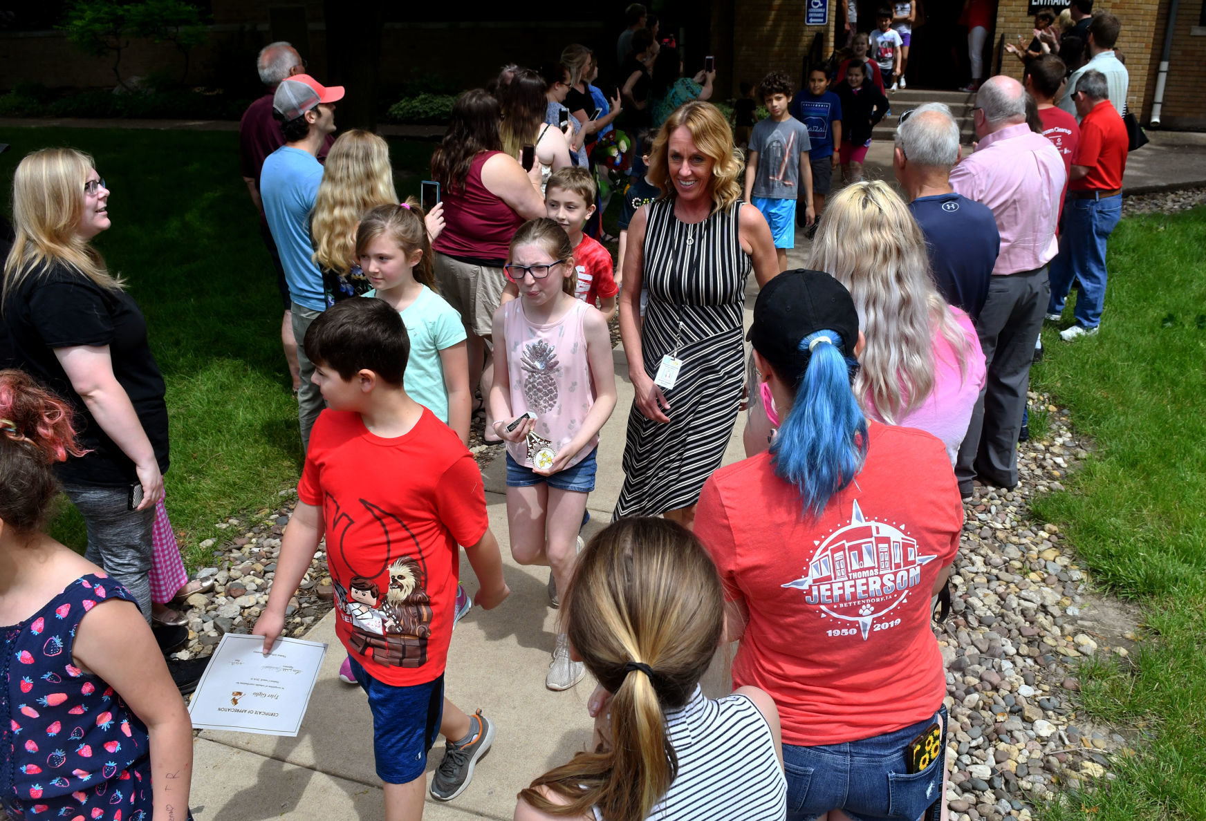 Last day of school for Thomas Jefferson Elementary in Bettendorf.